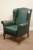 20th century beech framed wingback armchair Condition Report <a href='//www.