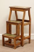 19th century and later walnut folding library steps Condition Report <a