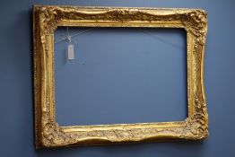 Late 20th century ornate swept gilt picture/mirror frame,
