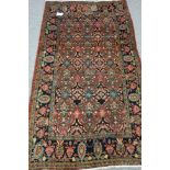 Persian Bijar rug, floral design, 180cm x 110cm Condition Report <a href='//www.