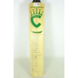 Cricket bat from the St George Assurance Trophy Headingley Test 1984,