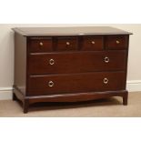 Stag Minstrel mahogany low chest fitted with six drawers,