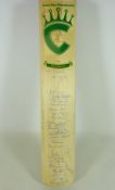 Cricket bat signed by the England,