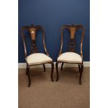 Pair late Victorian inlaid mahogany boudoir chairs Condition Report <a