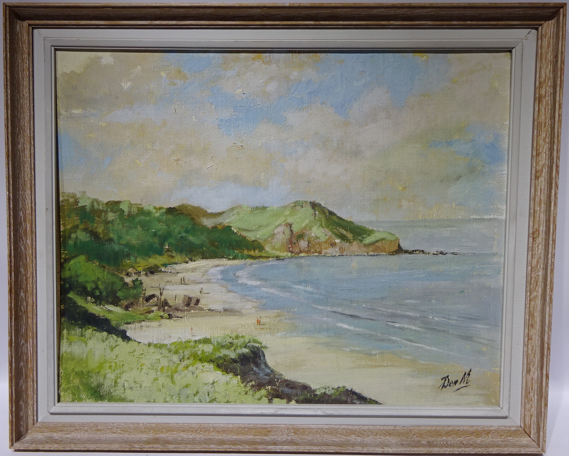 Cayton Bay - Scarborough, oil on canvas board signed by Don Micklethwaite (British 1936-), - Image 2 of 2