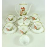 Susie Cooper 'Nasturtium' coffee service for six Condition Report <a