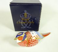 Royal Crown Derby Pheasant paperweight with gold stopper and box Condition Report