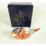 Royal Crown Derby Pheasant paperweight with gold stopper and box Condition Report