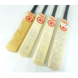 Four autographed miniature Cricket bats signed by Yorkshire Cricket teams (4) Condition