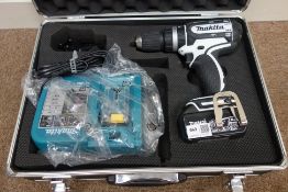 Makita BHP452 LXT cordless percussion-driver drill with battery charger and carry case