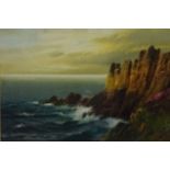 Coastal Cliffs, watercolour signed by John Shapland (British 1865-1929), 28cm x 41.