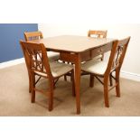 Scotts & Co modern mahogany extending dining table with two leaves (W100cm x L135cm extended) and