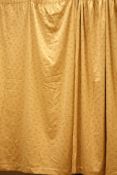 Pair 'The Isle Mill' gold oakshaw curtains, W282cm,
