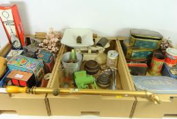 Vintage kitchenalia, old tins,
