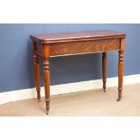 Victorian mahogany fold over tea table, W96cm Condition Report <a href='//www.