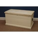 Victorian white painted pine blanket box, W94cm Condition Report <a href='//www.