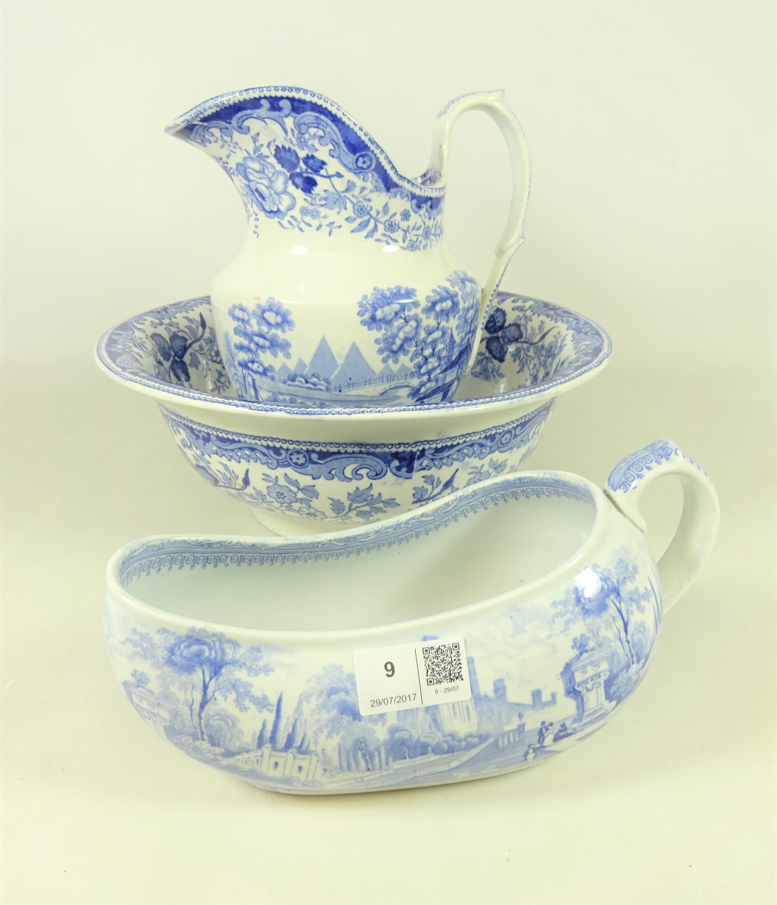 Early 19th Century blue and white Bourdaloue,