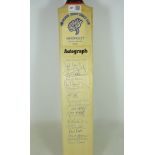 Cricket bat from signed by the 1985 Yorkshire team members Condition Report <a
