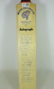 Cricket bat from signed by the 1985 Yorkshire team members Condition Report <a