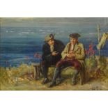 Figures by the Sea, oil on canvas signed and dated '94 by L Hamilton (19th/20th century),