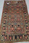 Persian Bijar rug, floral design,