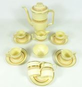 Johnson Bros Art Deco coffee service for six,