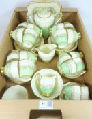 Art Deco period Tuscan China tea service for twelve and coffee ware for six in one box