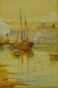 Whitby Harbour, watercolour signed by John Wayne Williams (British 1906-), 23.