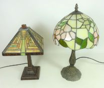 Two Tiffany style table lamps H47cm,