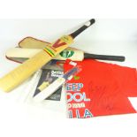 Cricket bat signed by Yorkshire Cricket Club 1987 Benson & Hedges cup winners including Stuart