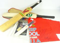 Cricket bat signed by Yorkshire Cricket Club 1987 Benson & Hedges cup winners including Stuart