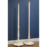 Two ivory finish standard lamps (This item is PAT tested - 5 day warranty from date of sale)
