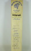 Cricket bat signed by some England and Australian players in the England vs Australia 1985