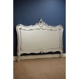 La Rochelle French style matt silver kingsize headboard,