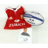 2005 New Zealand tour British Lions jersey signed by Lawrence Dallaglio with a certificate of