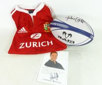 2005 New Zealand tour British Lions jersey signed by Lawrence Dallaglio with a certificate of