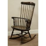 American stained beech Windsor rocking chair Condition Report <a href='//www.