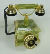 Onyx and gilt metal dial telephone Condition Report <a href='//www.