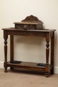 Victorian carved oak hall stand, W91cm, H103cm Condition Report <a href='//www.