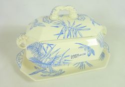 Victorian Palm pattern tureen cover & stand, with elephant moulded handles by James Gildea, Rd. No.