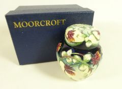 Moorcroft 'Meadow Charm' design ginger jar with impressed and painted marks to base, dated 2003 H11.
