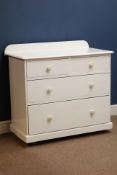 Victorian painted pine chest fitted with two short and two long drawers,