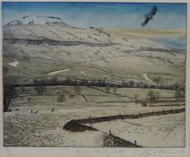 'Winter, Wensledale', limited edition colour etching no.