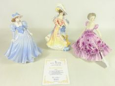 Royal Doulton figurine 'Katherine' 1996 and two Coalport figurines (3) Condition Report