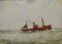 Hull Steam Trawler in a Swell,