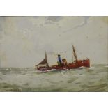 Hull Steam Trawler in a Swell,