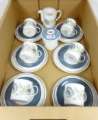 Susie Cooper 'Glen Mist' pattern coffeeware,