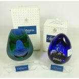 Two Caithness limited edition paperweights;