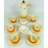 Art Deco Gray's pottery coffee set for six Condition Report <a href='//www.