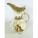 Doulton Burslem Aesthetic Movement jug decorated with birds, no. 26970 H36.